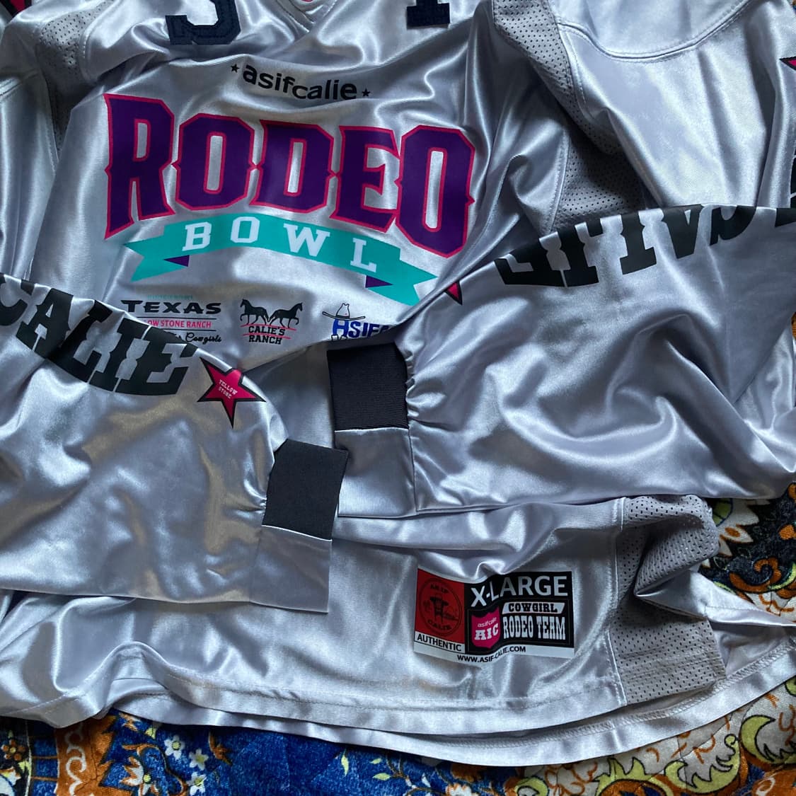 에즈이프 캘리 RODEO 로데오 풋볼 져지 웜업 실버 그레이 상품이미지3