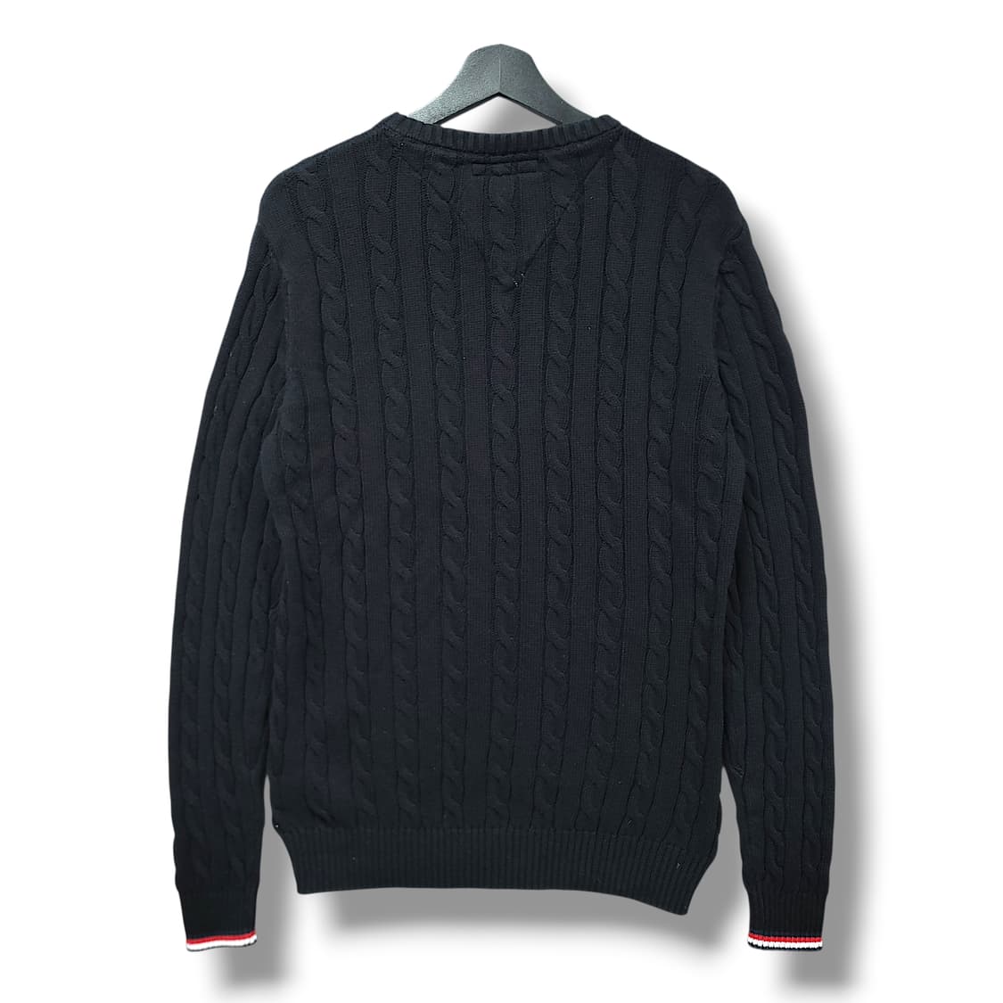 [XL] 타미힐피거 블랙 클래식 케이블 니트 상품이미지2