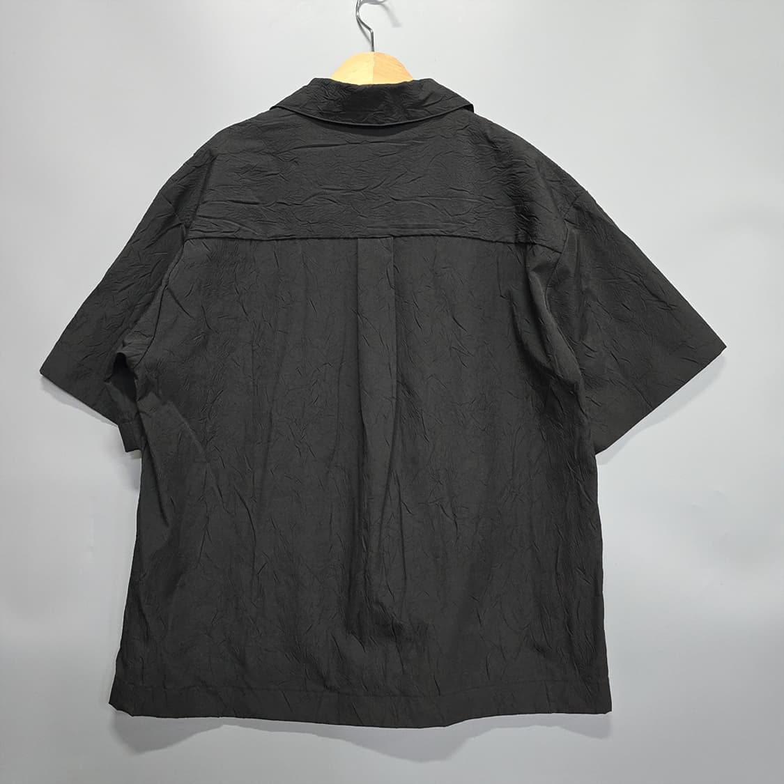 콘스트럭션(Konstruktion) 링클 오픈카라 셔츠 블랙 XL 상품이미지5