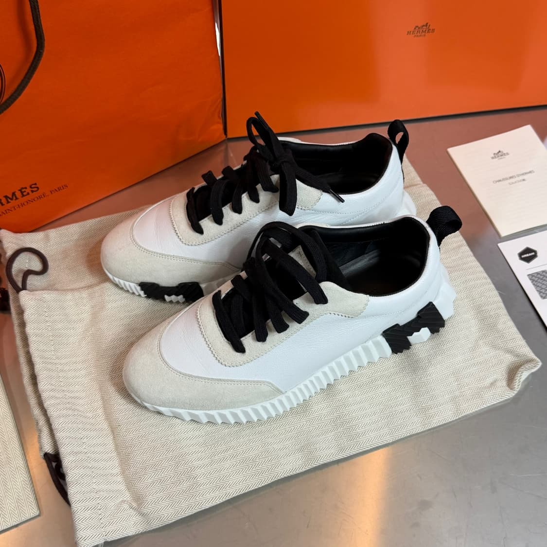 [리오브] 에르메스 바운싱 블랑 스포츠 스웨이드 스니커즈 상품이미지2