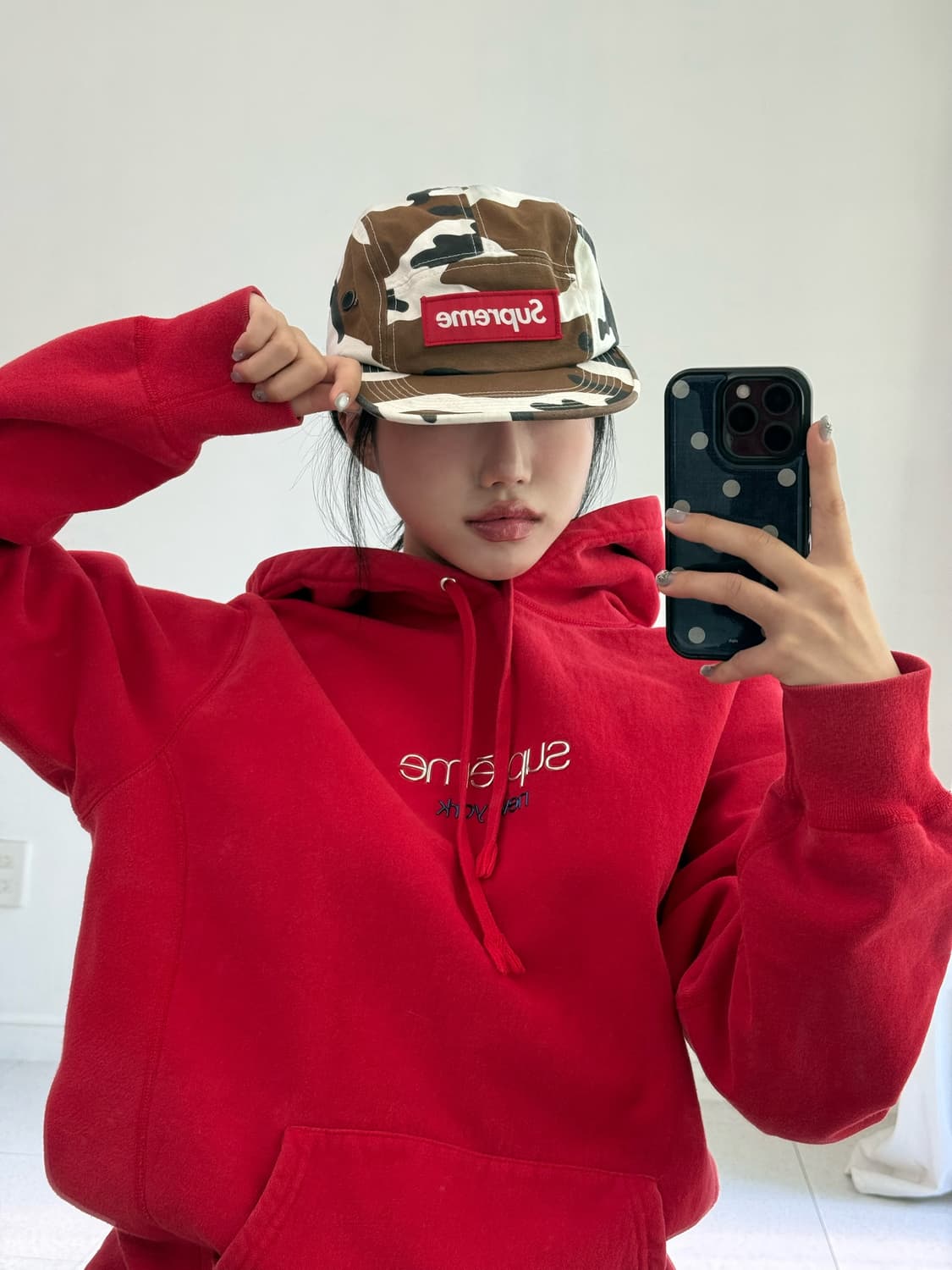 슈프림 카모 캡 상품이미지1