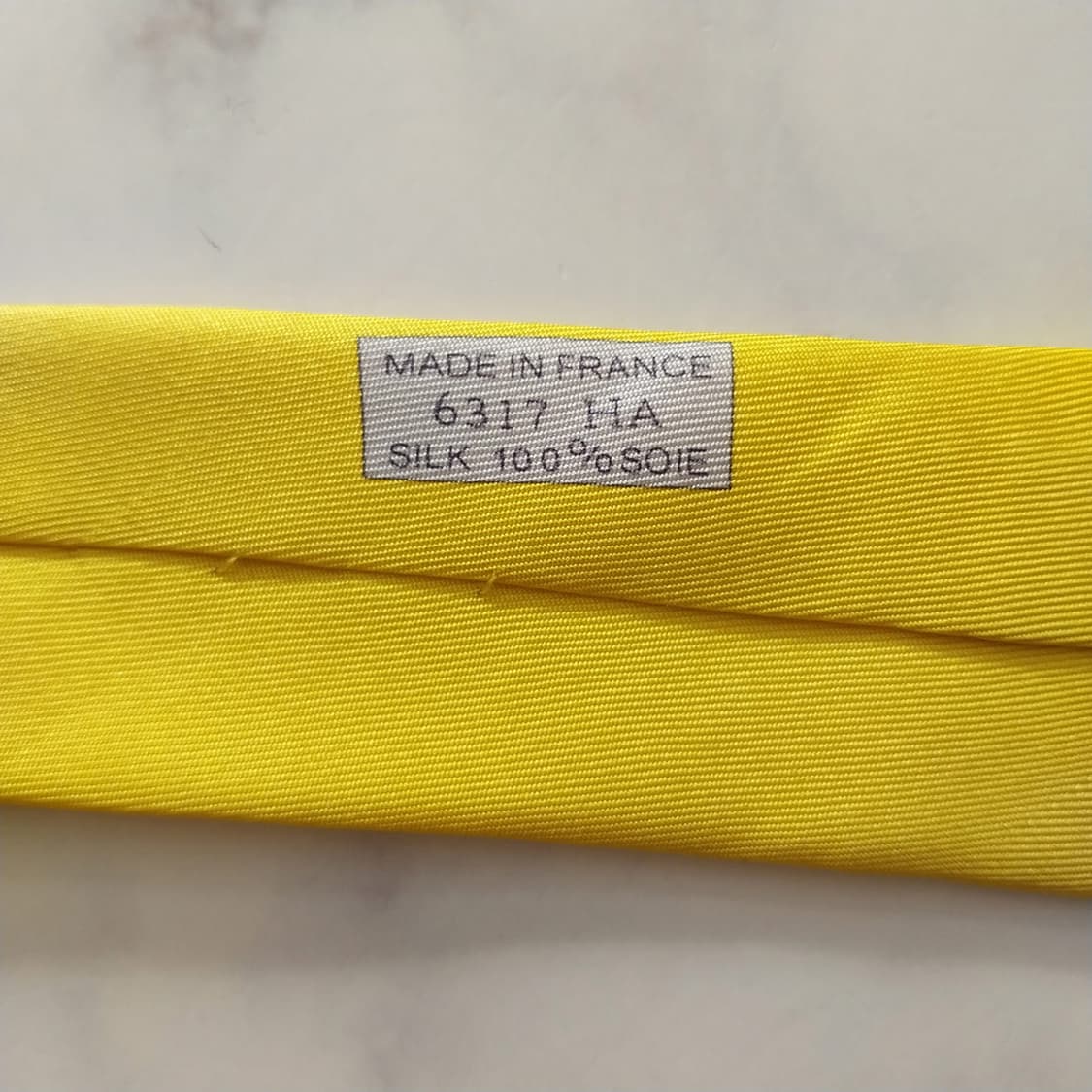 에르메스 실크 옐로 H 헬리패드 패턴 넥타이 7.4cm 새상품 K1372 상품이미지9