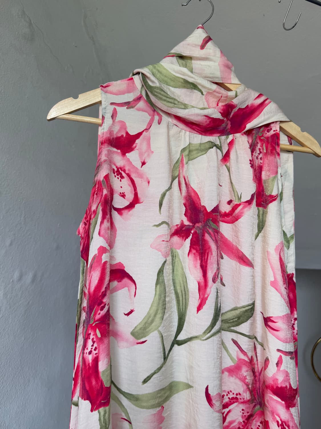 하와이안 패턴 홀터넥 원피스 상품이미지2