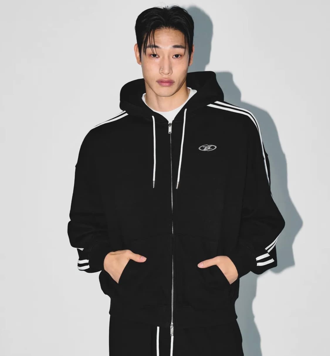 본투윈 트랙 라인 후드집업 상품이미지1