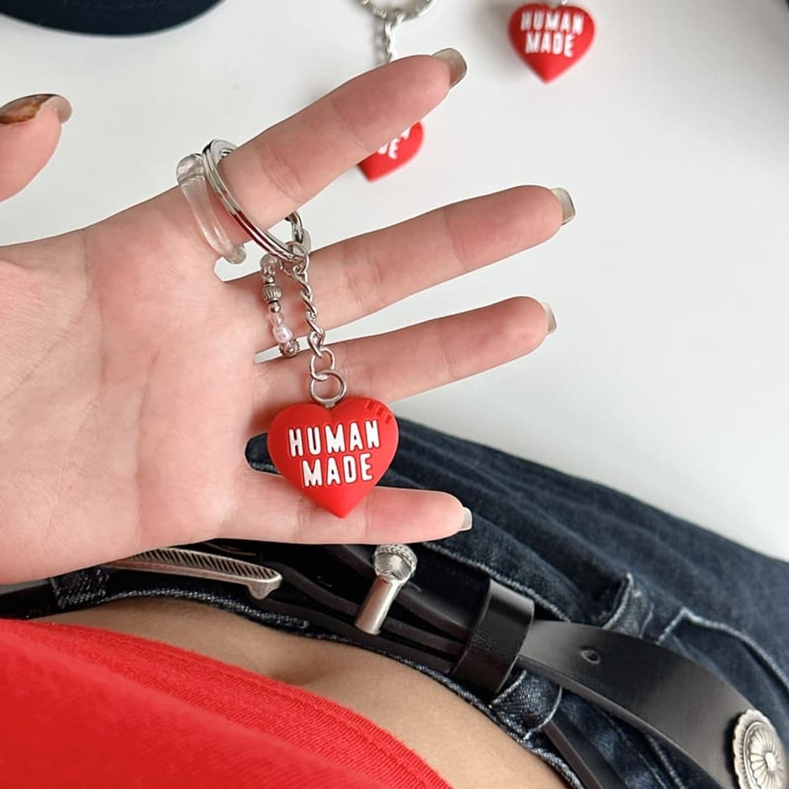 [OS]Human Made heart rubber key chain 상품이미지1