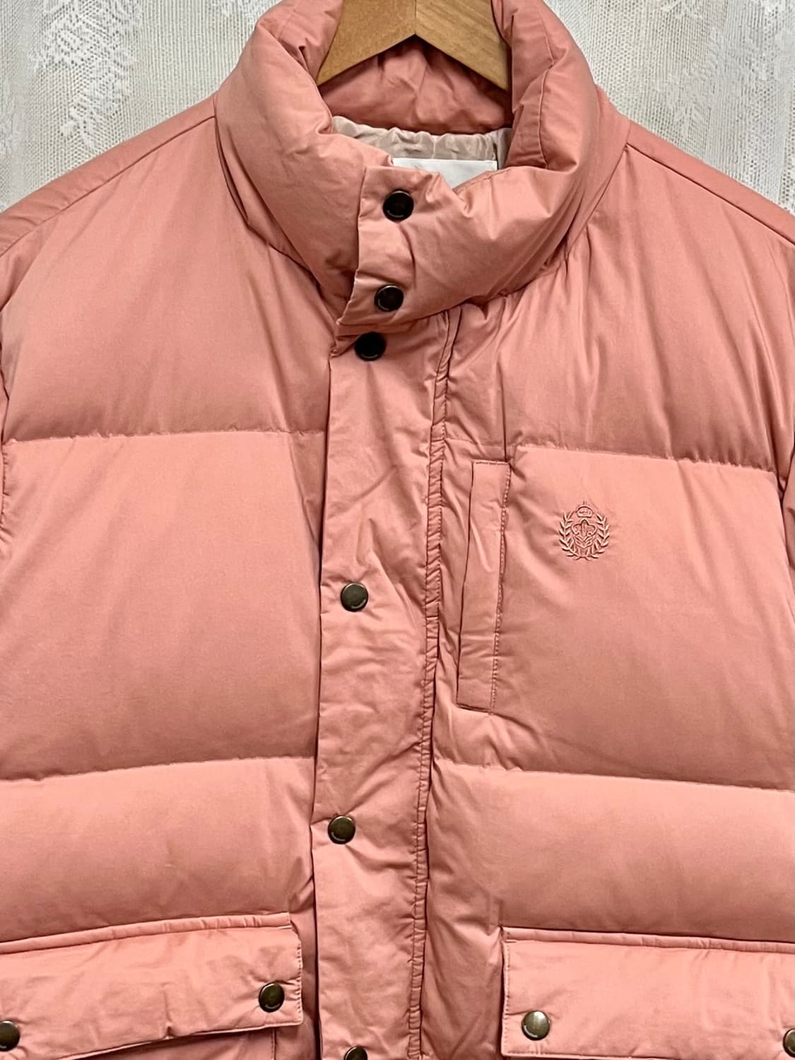 XS) 던스트 구스다운 숏 패딩 점퍼 피치핑크 상품이미지4