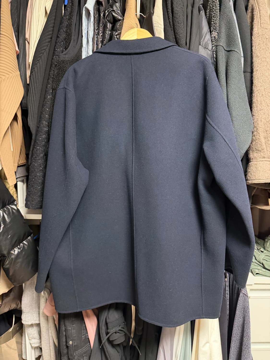 [48] 솔리드옴므 캐시미어혼방 더블 울자켓 네이비 상품이미지6