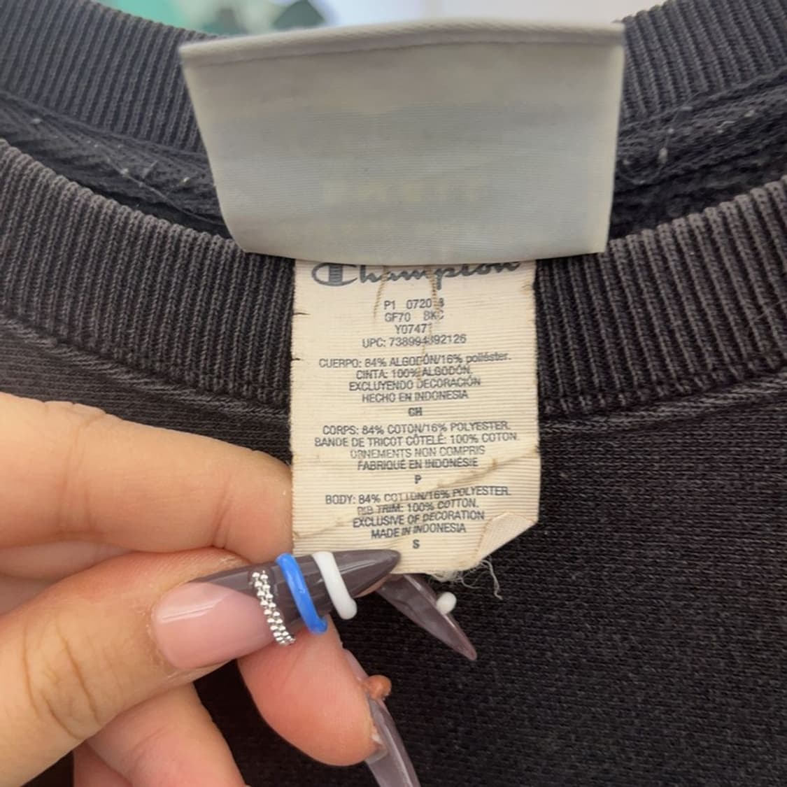 챔피언 리버스위브 레트로 빅로고 기모 맨투맨 S C07567 상품이미지6