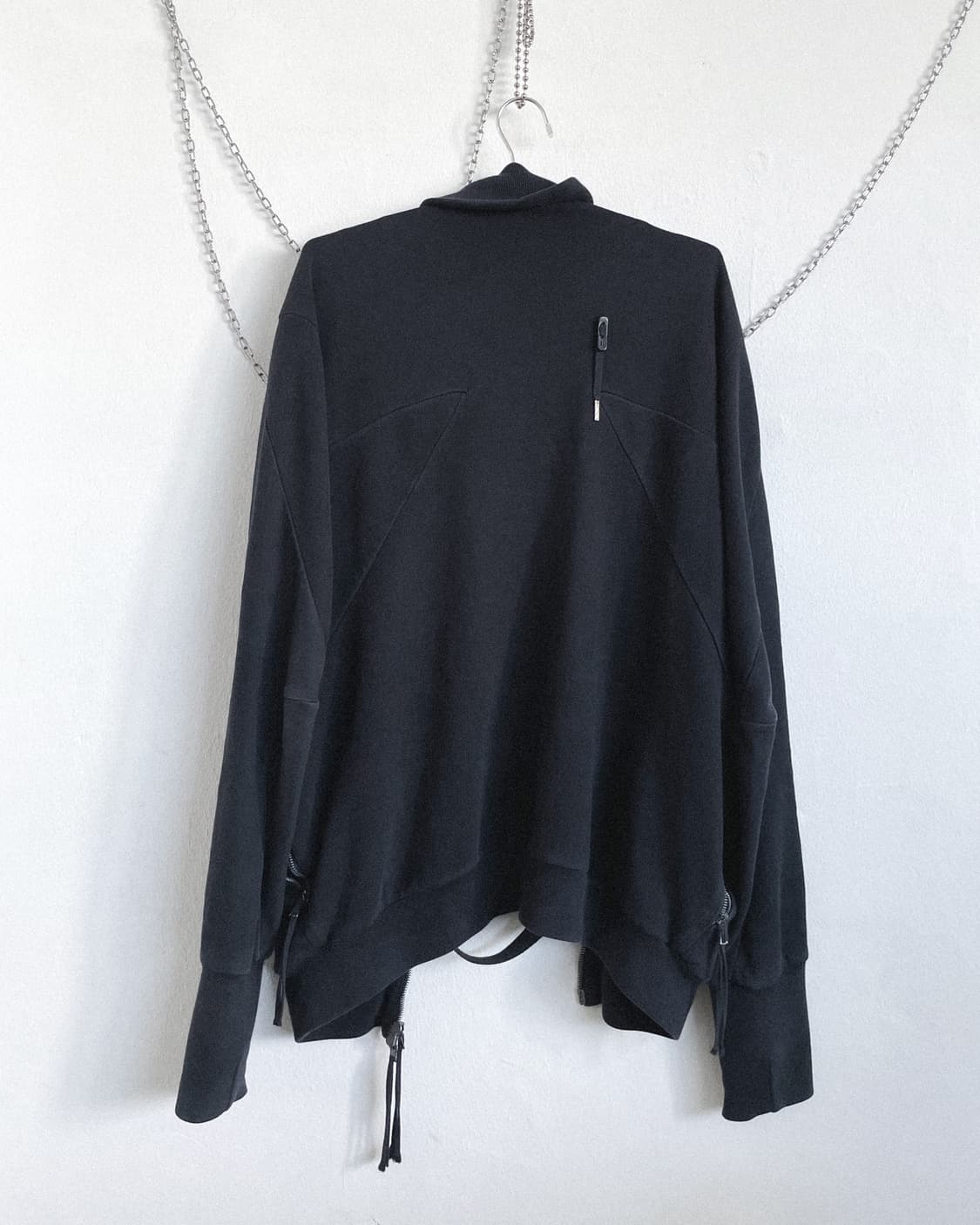 보리스비잔사베리 초기 아카이브 사선 하이넥 코튼 져지 집업 상품이미지7