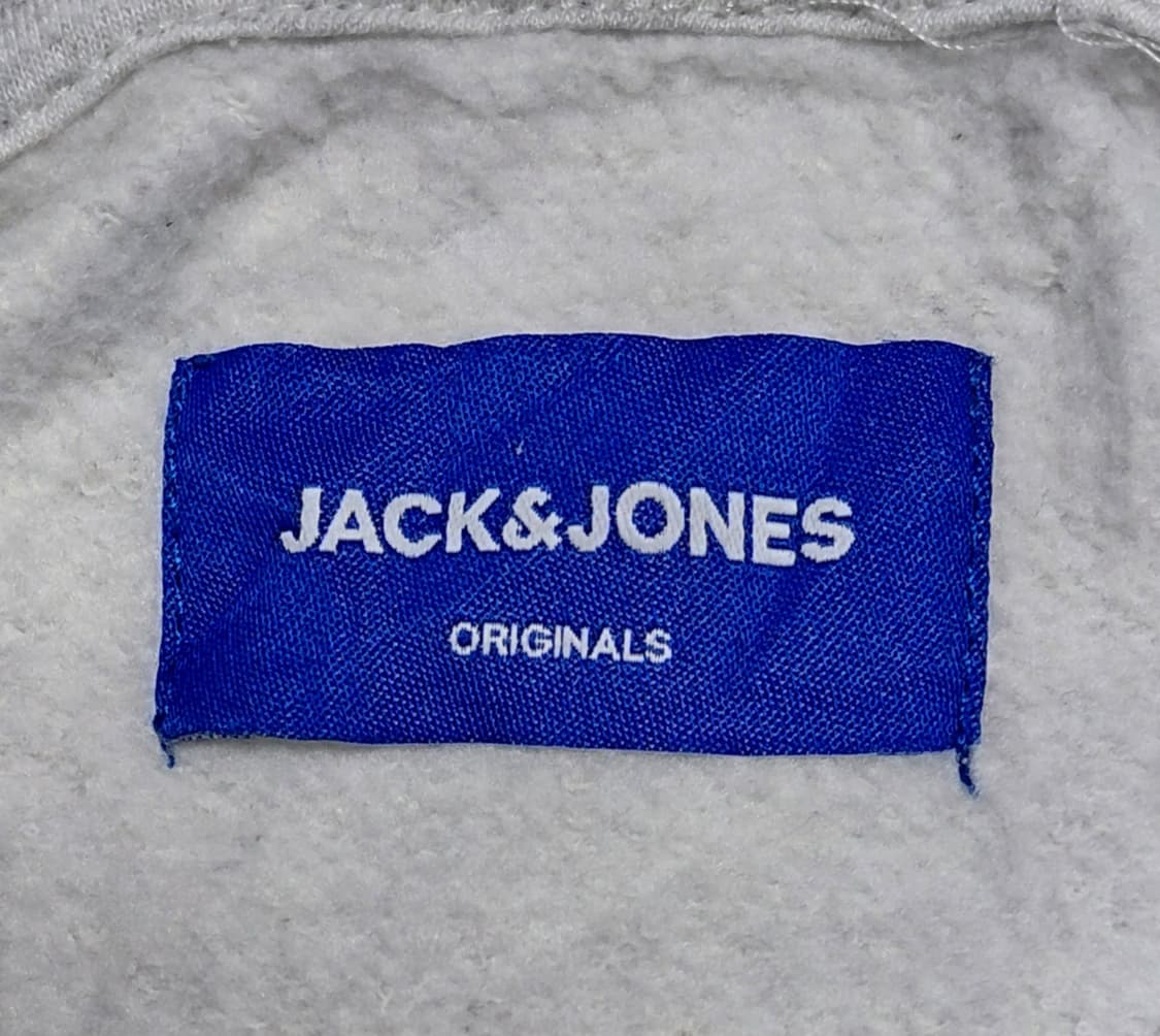 [정품/M] Jack & Jones 로고 기모 후드티 (멜란지 그레이) 상품이미지4