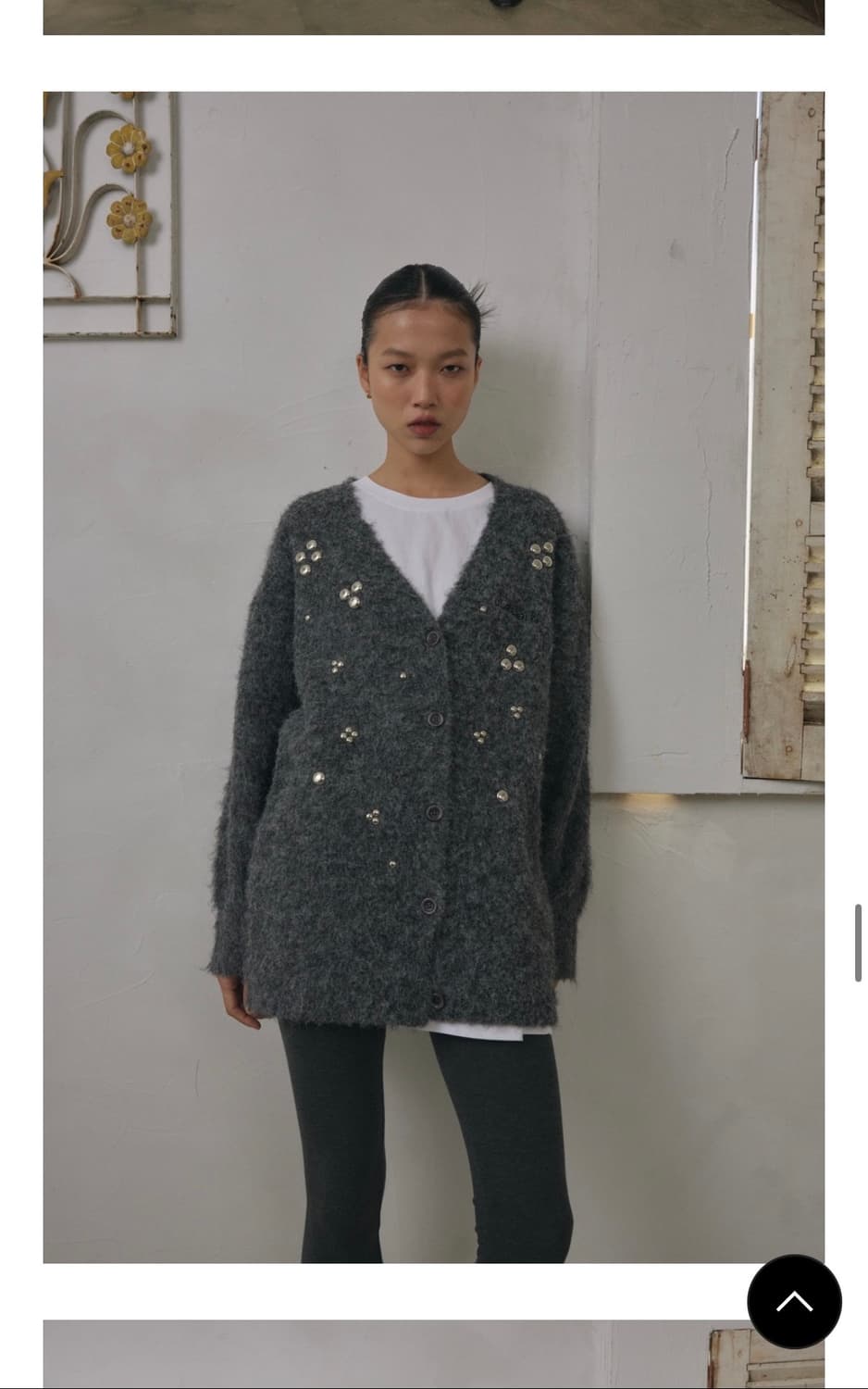 아우어솔티 Disco Sparkle Cardigan / Gray 상품이미지1