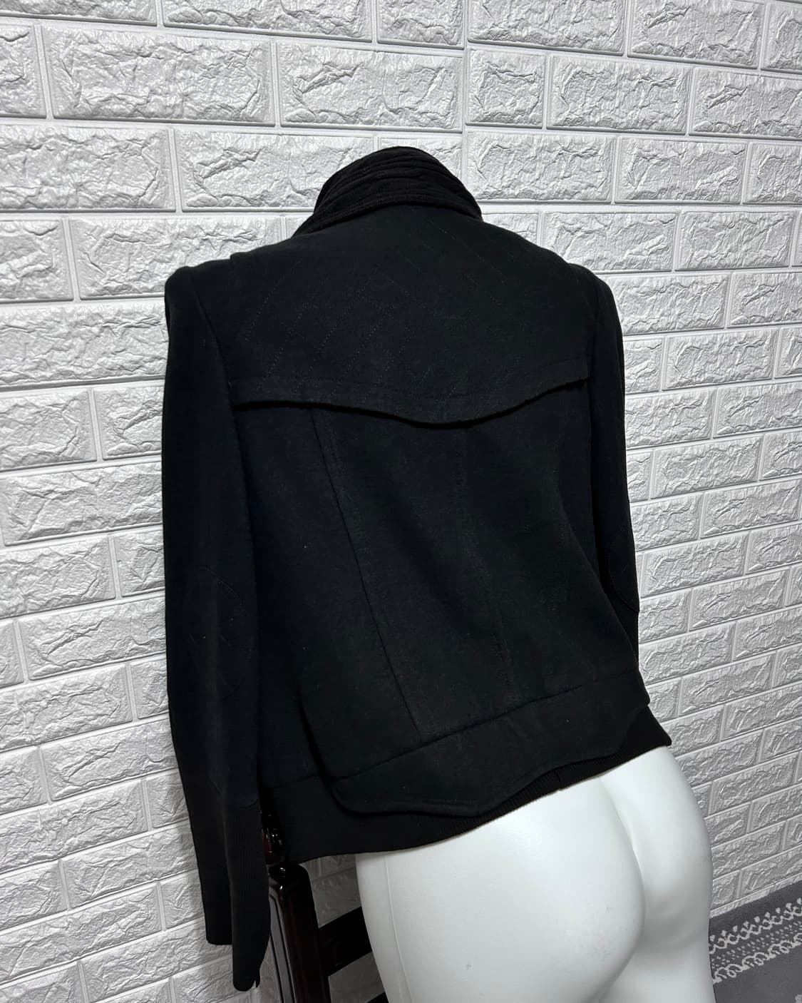 시스템 드레이프 니트 카라 울 자켓 상품이미지5