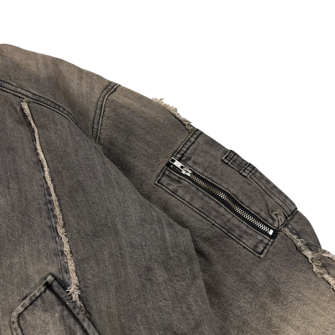 비긴202 빈티지 워싱 컷오프 데님 MA-1 상품이미지3