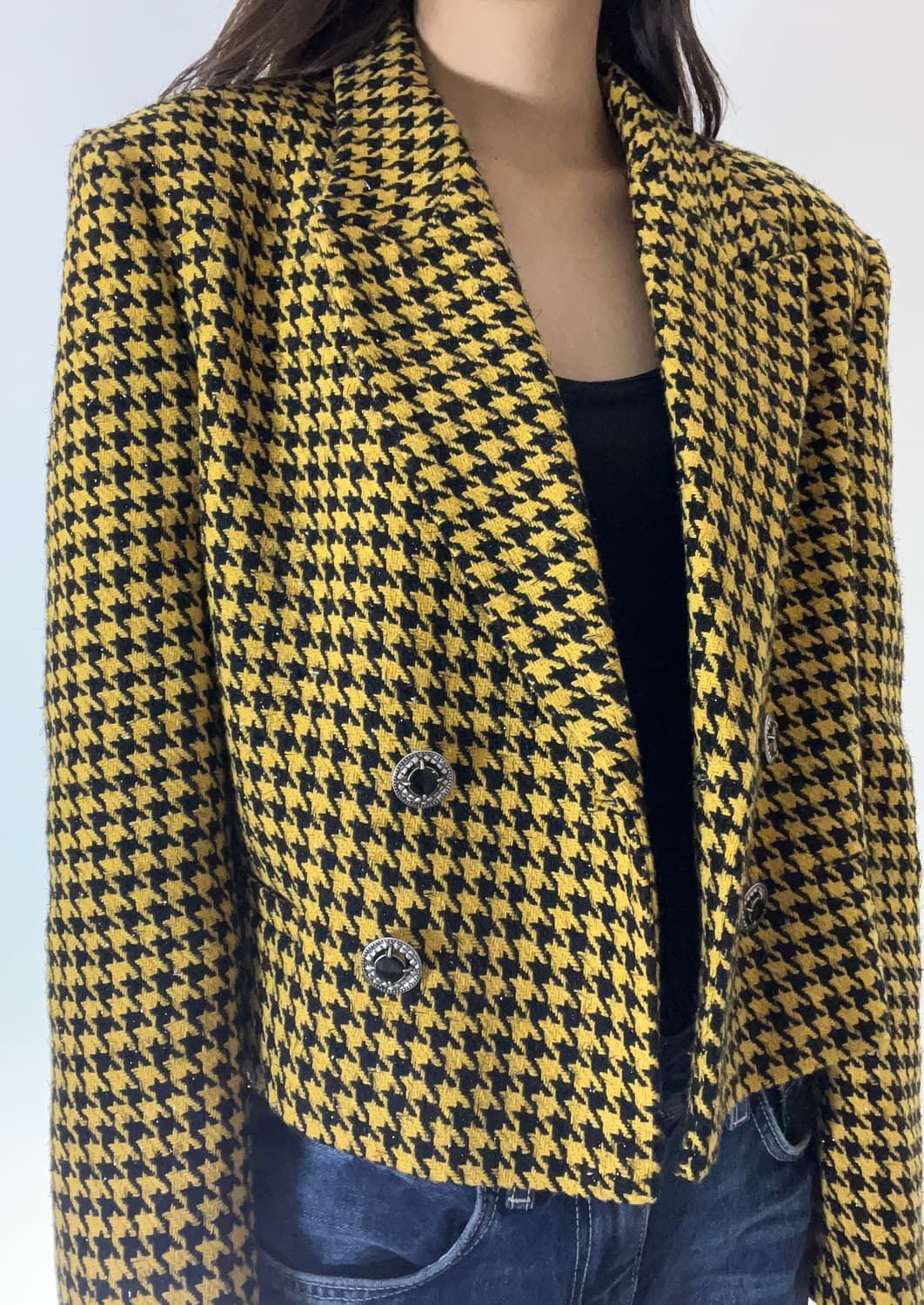 에고이스트 하운드 더블버튼 크롭자켓 상품이미지3