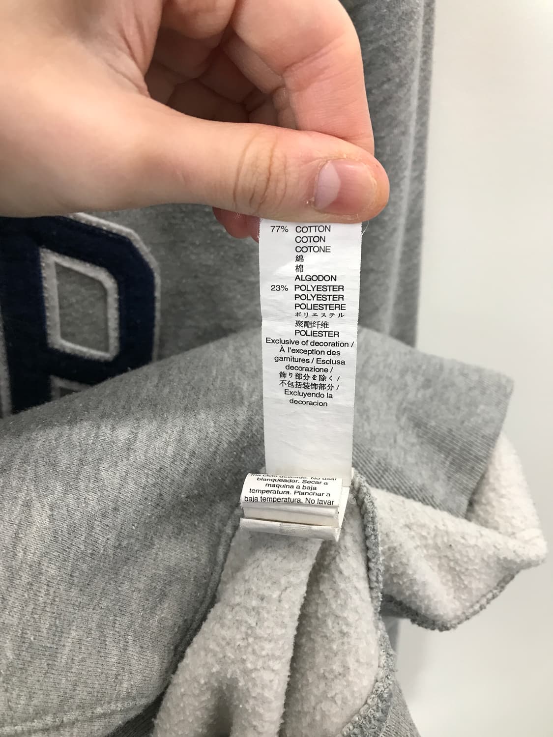 'GAP' Grey & Navy Logo Hoodie 상품이미지5