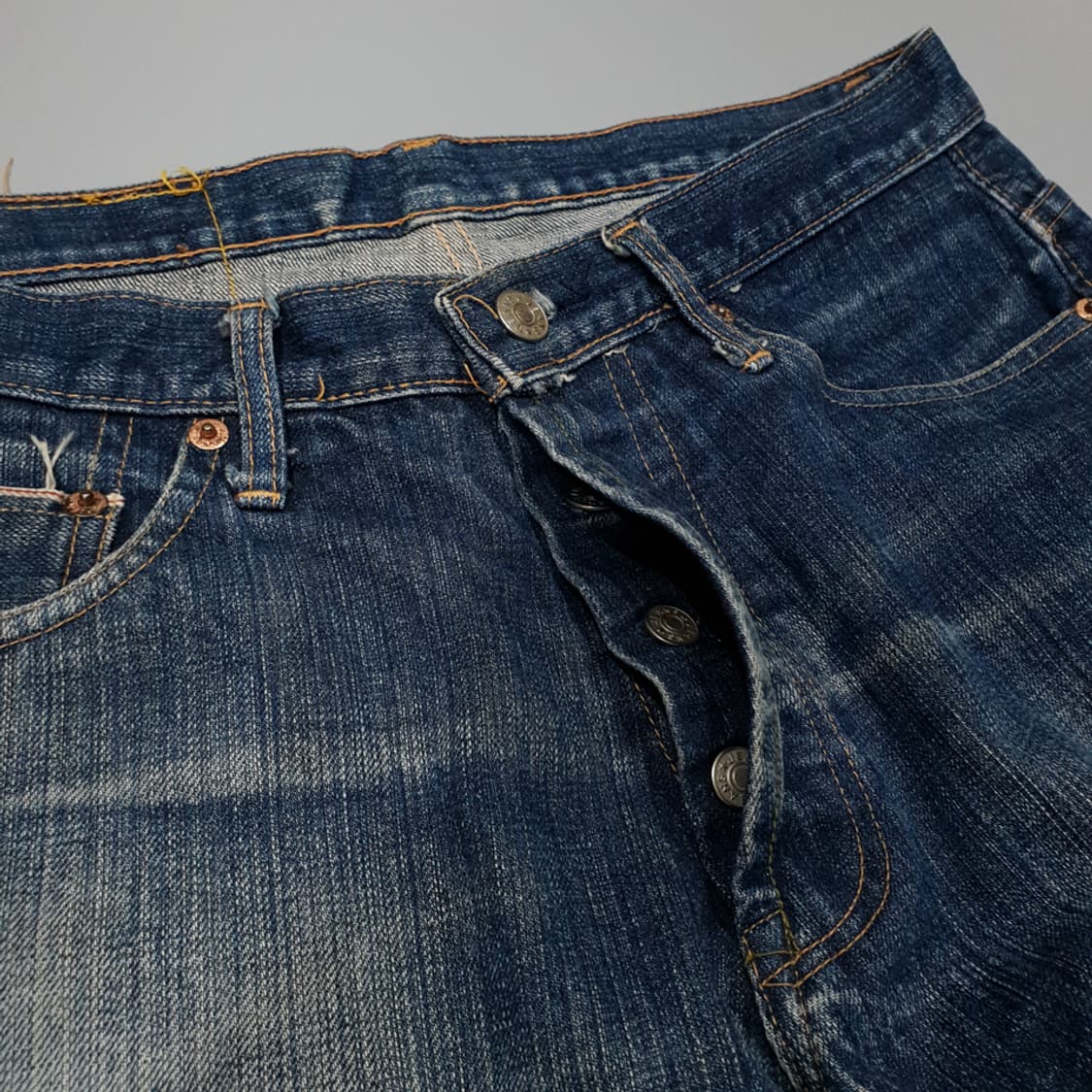 리바이스 501 진청워싱 빅E 셀비지 데님팬츠 SIZE 상품이미지4