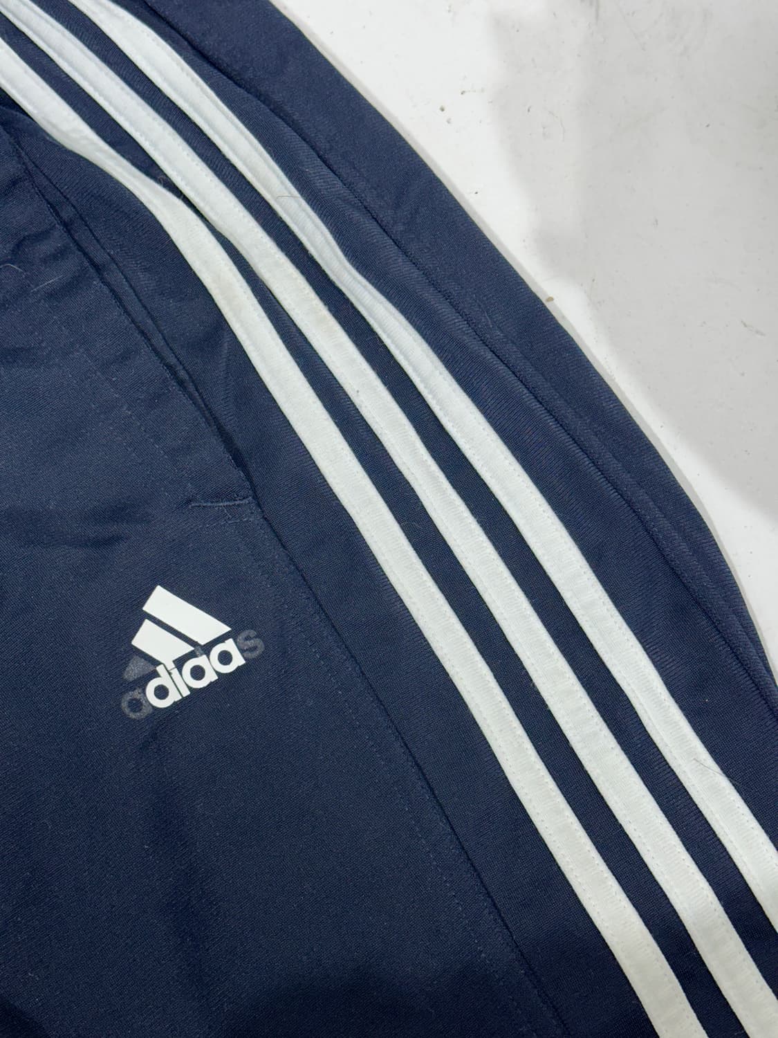 아디다스 네이비 화이트 삼선 와이드 팬츠 L 상품이미지6