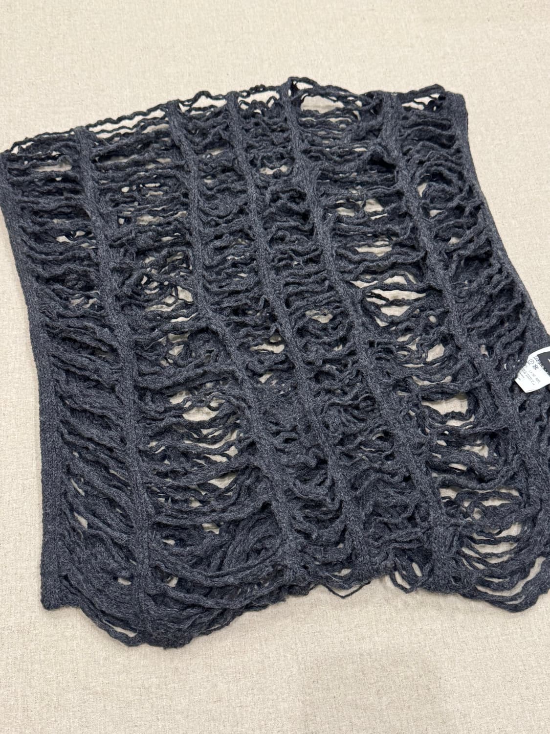 요지야마모토 울 그물 머플러 상품이미지6