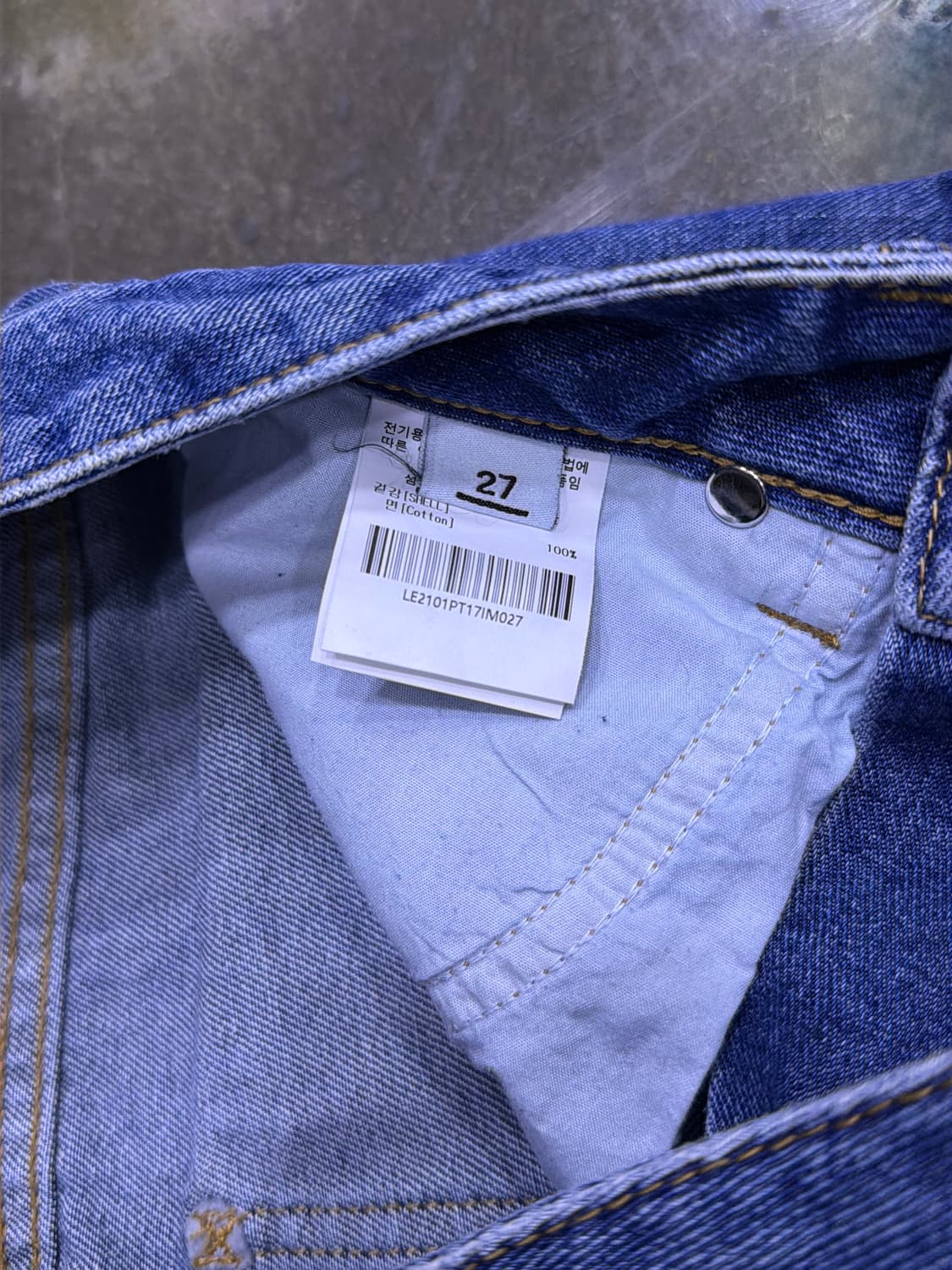 Lee 리 중청 워싱 테이퍼드핏 청바지 데님팬츠 27 상품이미지8