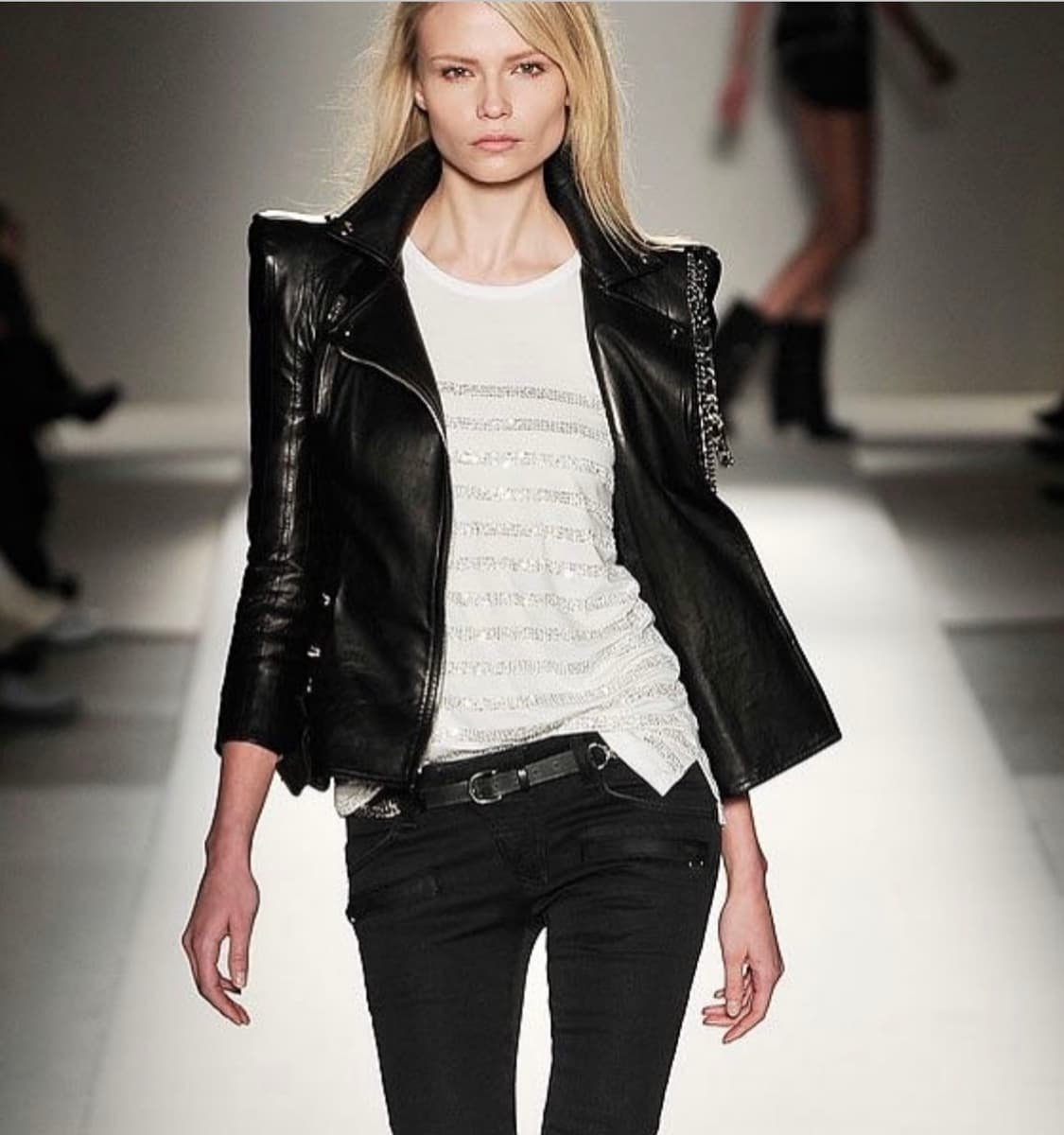 발망 AW09 데카르넹 더블 벨티드 레더 자켓 상품이미지1