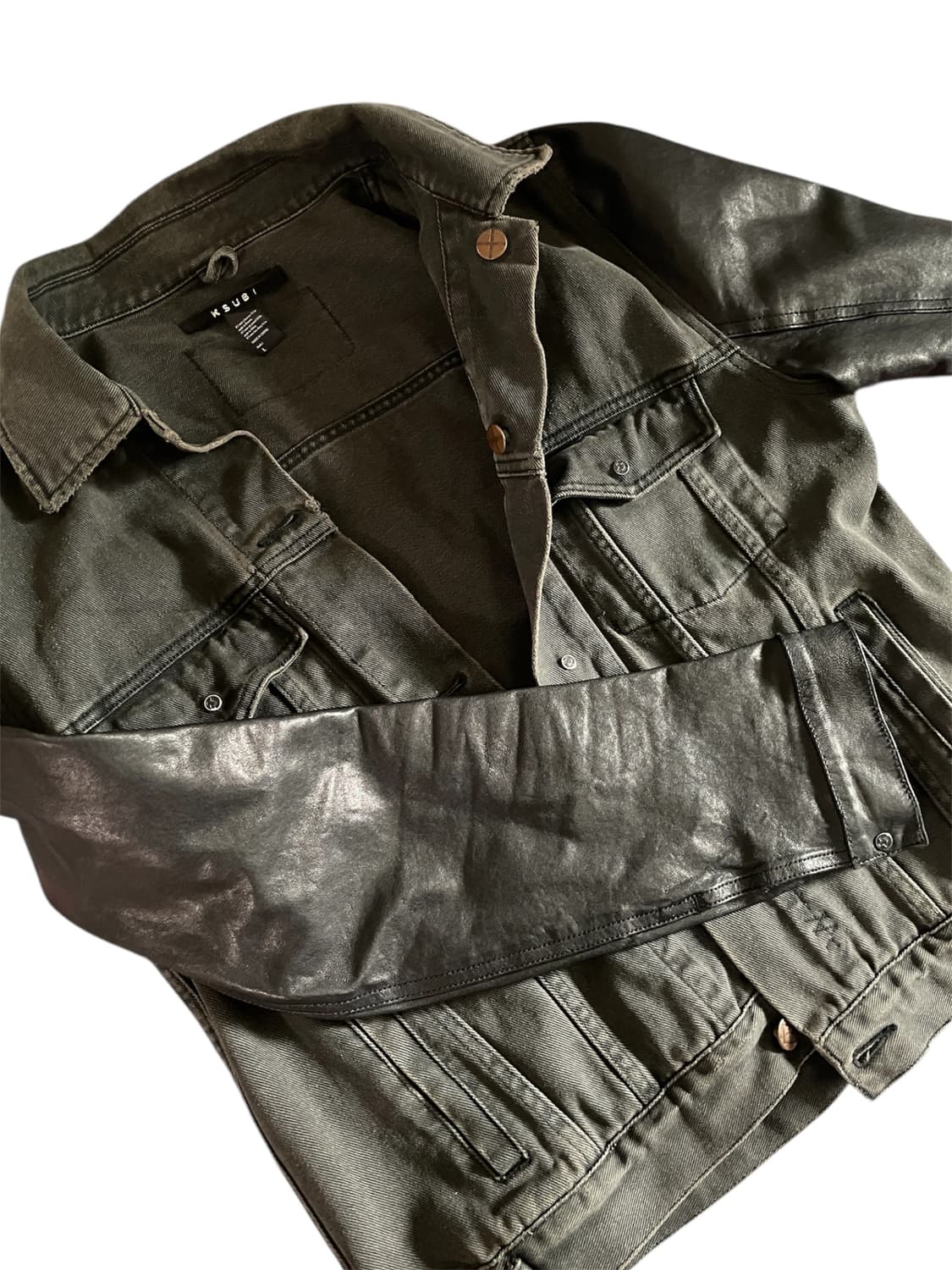Ksubi 레더 슬리브 데님 자켓 상품이미지1