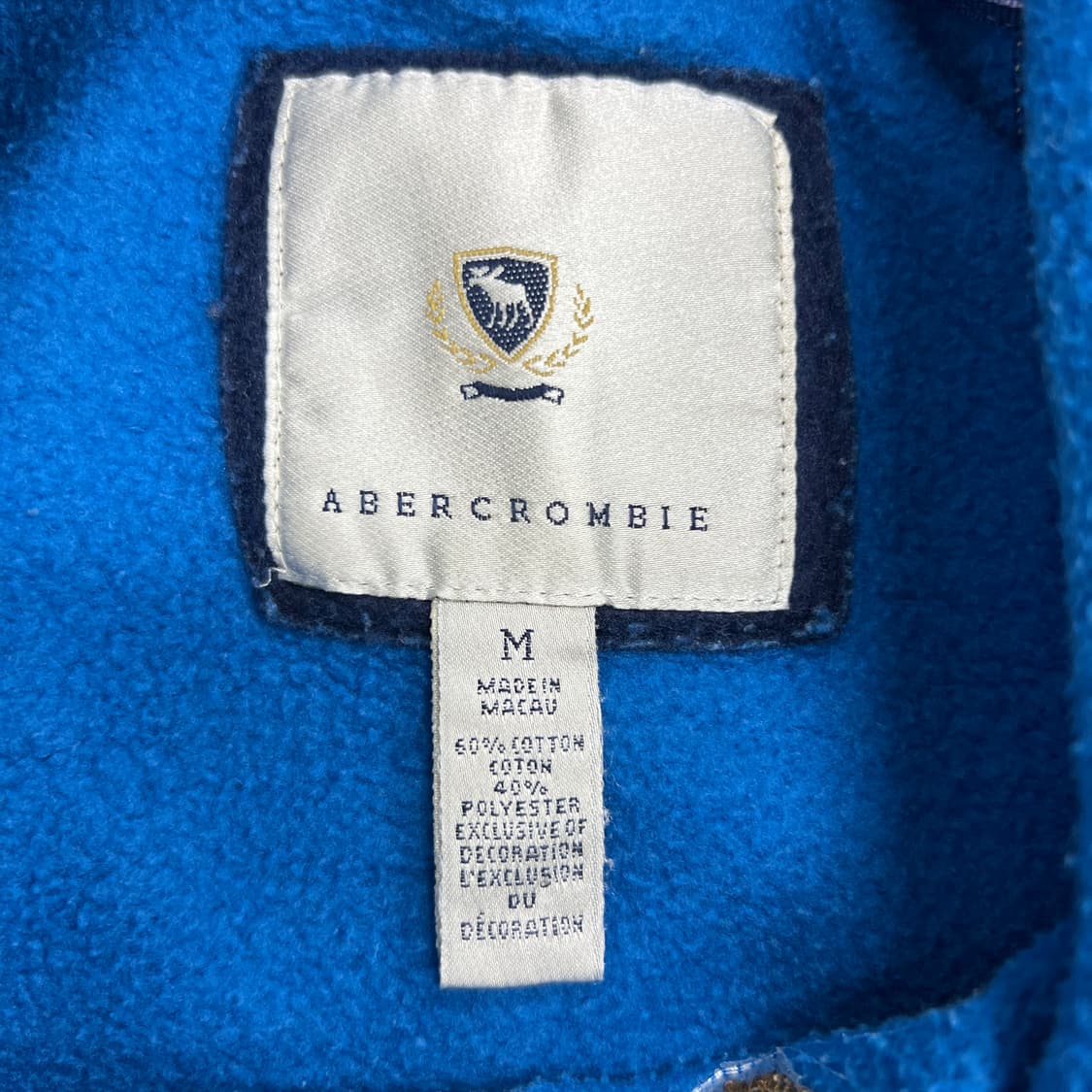 아베크롬비 로고 그래픽 블루 후드티 M 상품이미지3
