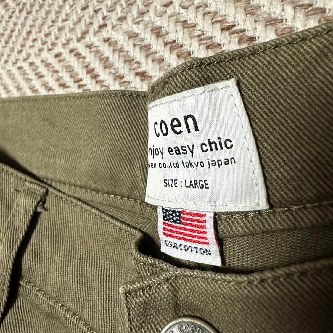 COEN usa cotton chino wide pants 상품이미지3