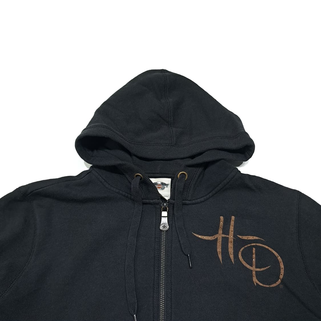 CL342 XL 할리데이비슨 코튼폴리 110주년기념스터드 블랙 후드집업 상품이미지2