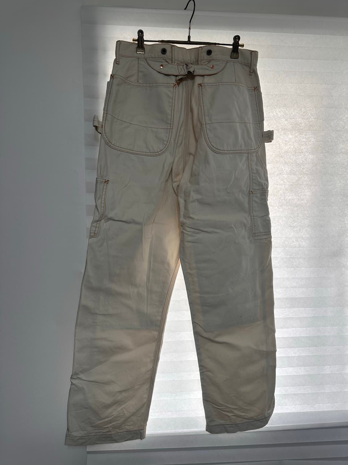 캐피탈 [kapital]씬 캔버스 럼버 더블니 팬츠 키나리 상품이미지1