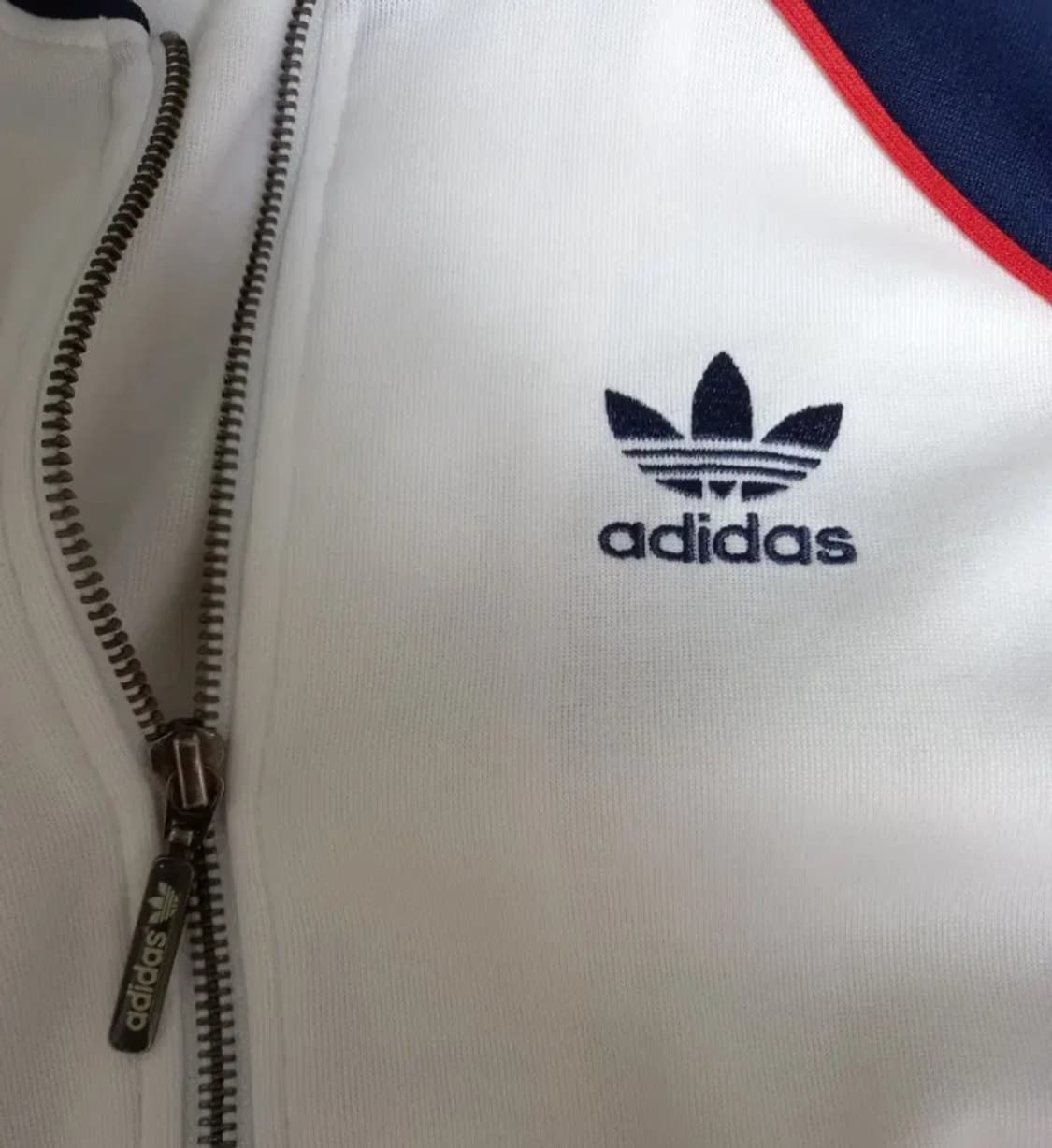 아디다스 화이트 네이비 트랙탑 저지 져지집업 100/L 상품이미지3