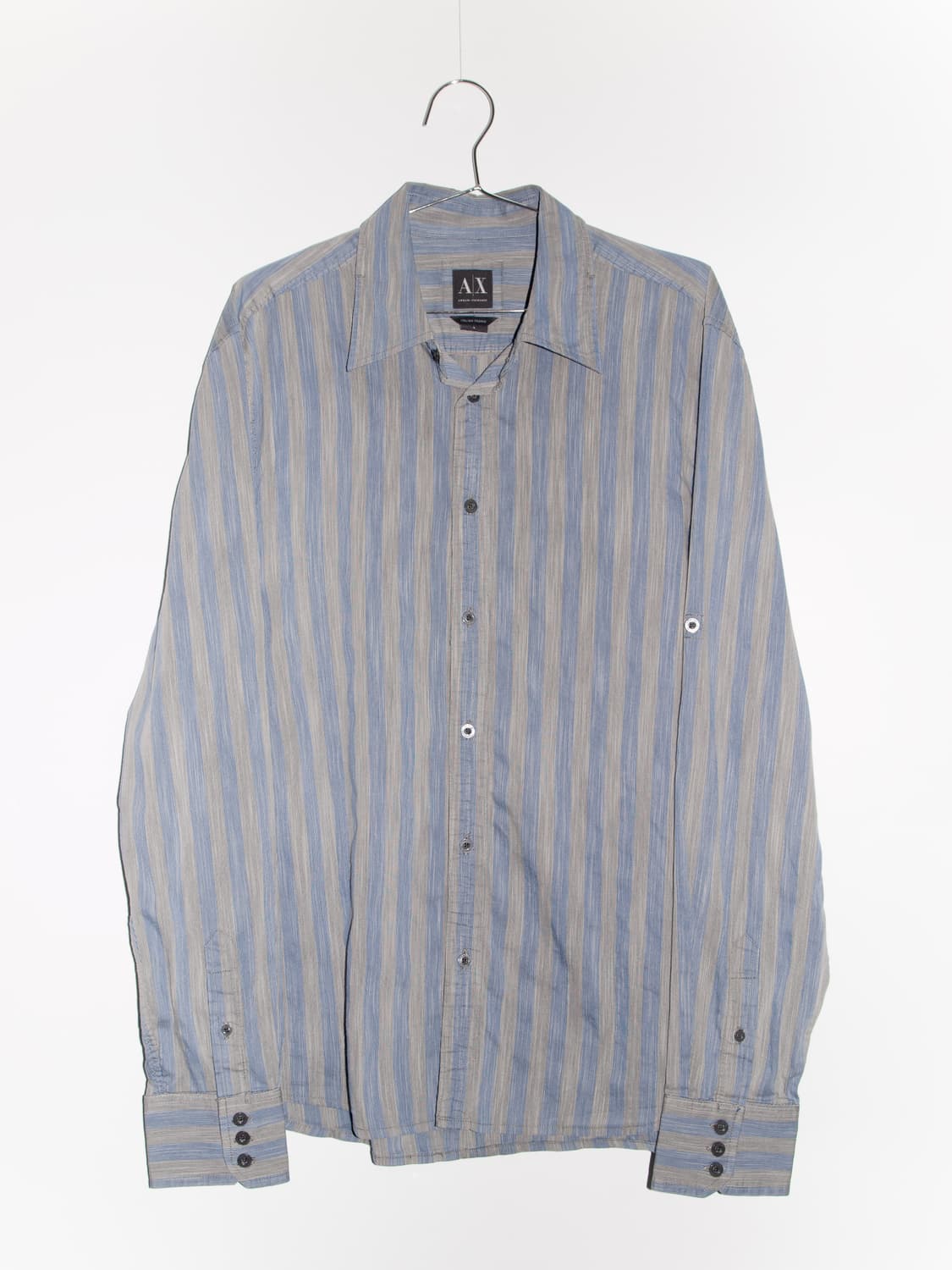 Cotton Roll-up Tab Stripe Shirts 상품이미지1