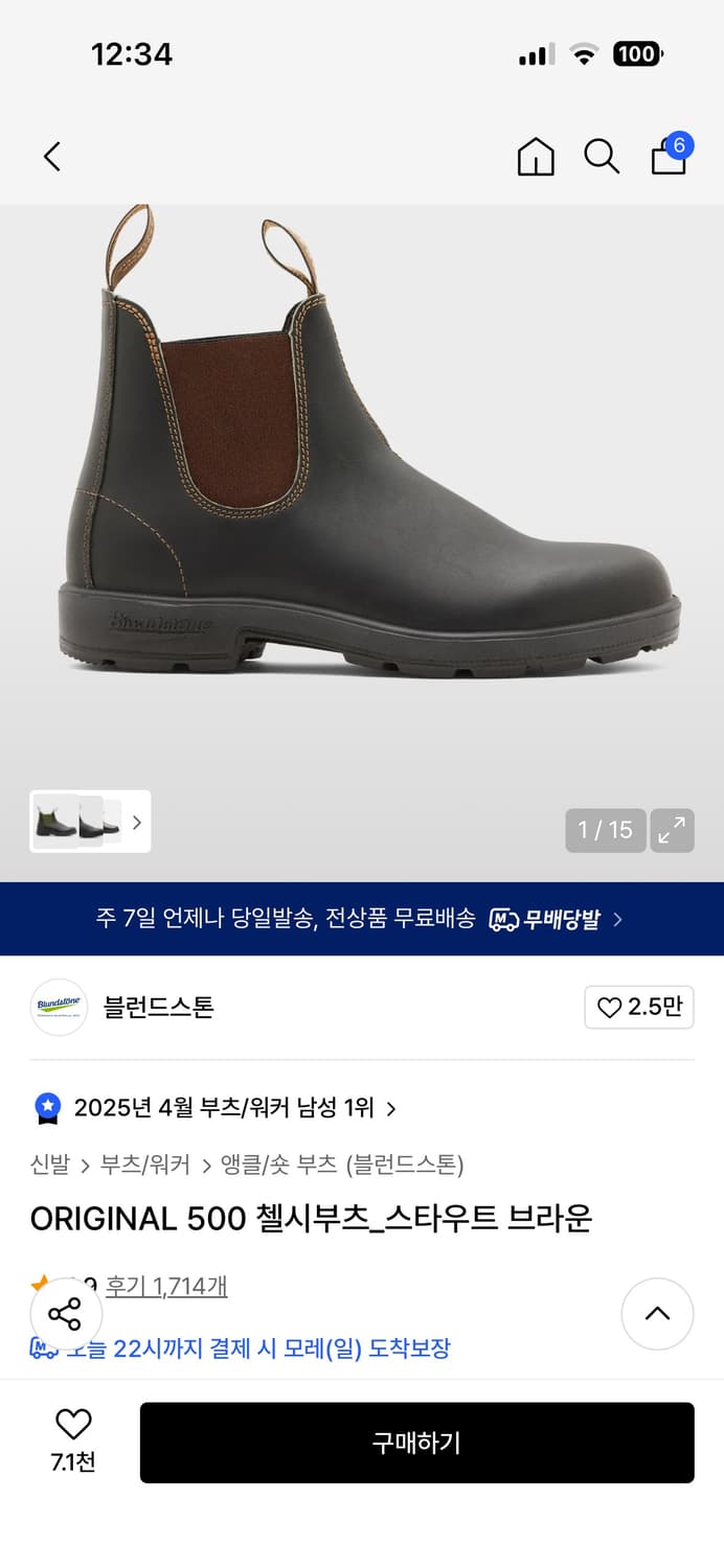 AU10) 블론드스톤 500 스타우트 브라운 상품이미지1