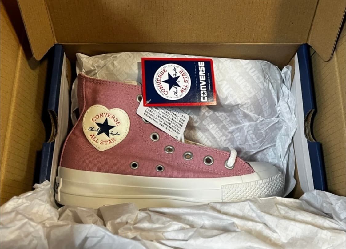 컨버스 플랫폼 하트패치 하이 오키드핑크 235 상품이미지3