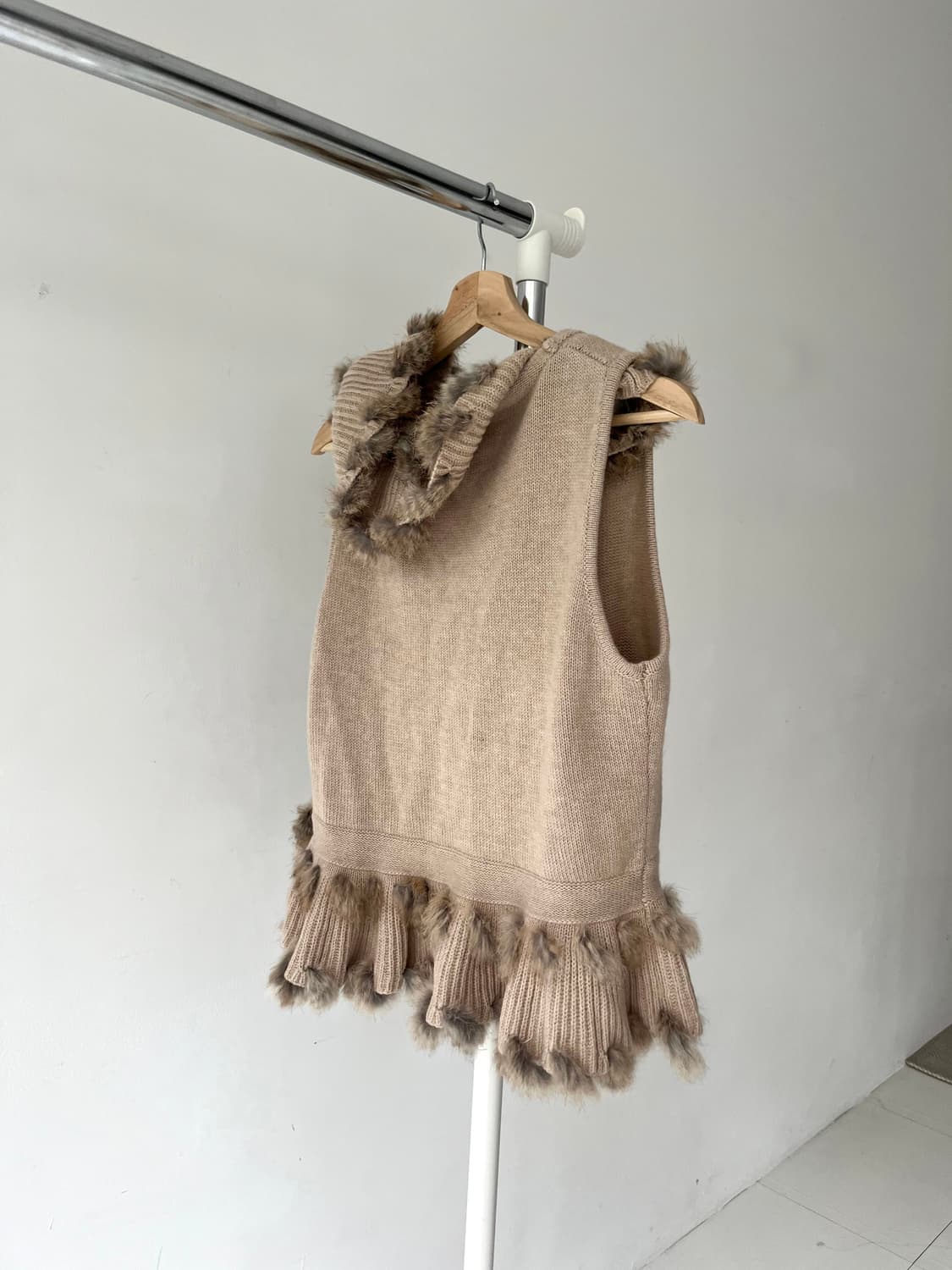 Fairy fur knit vest 상품이미지4