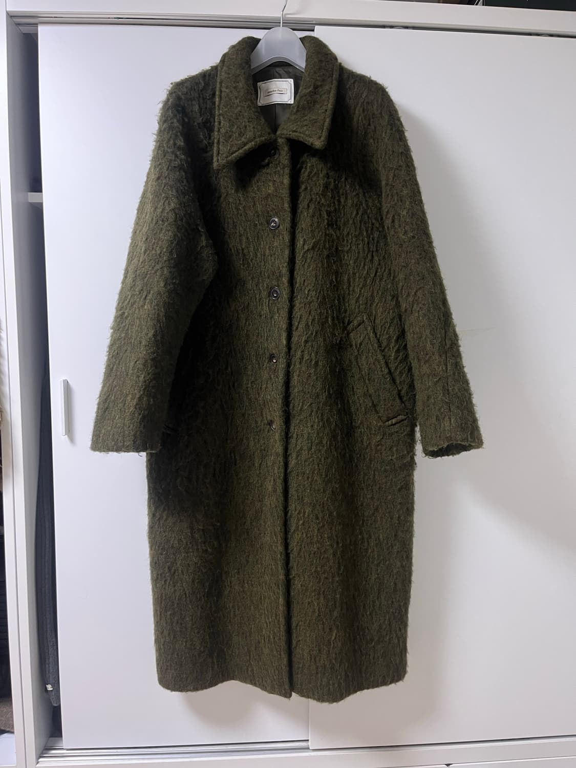 오버듀플레어 헤어리발마칸코트 카키 상품이미지2