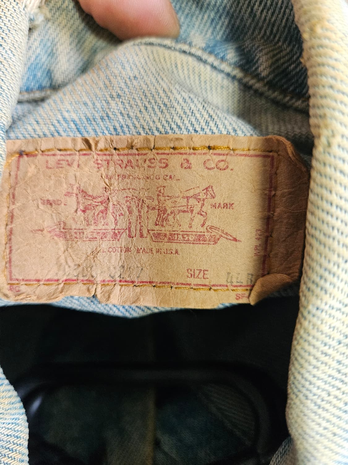 80s 미제 타입3 리바이스 데님 트러커 44r 청자켓 상품이미지10