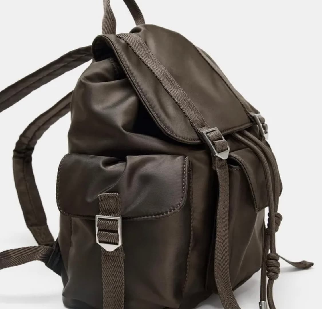 자라 브라운 색상 백팩 상품이미지1