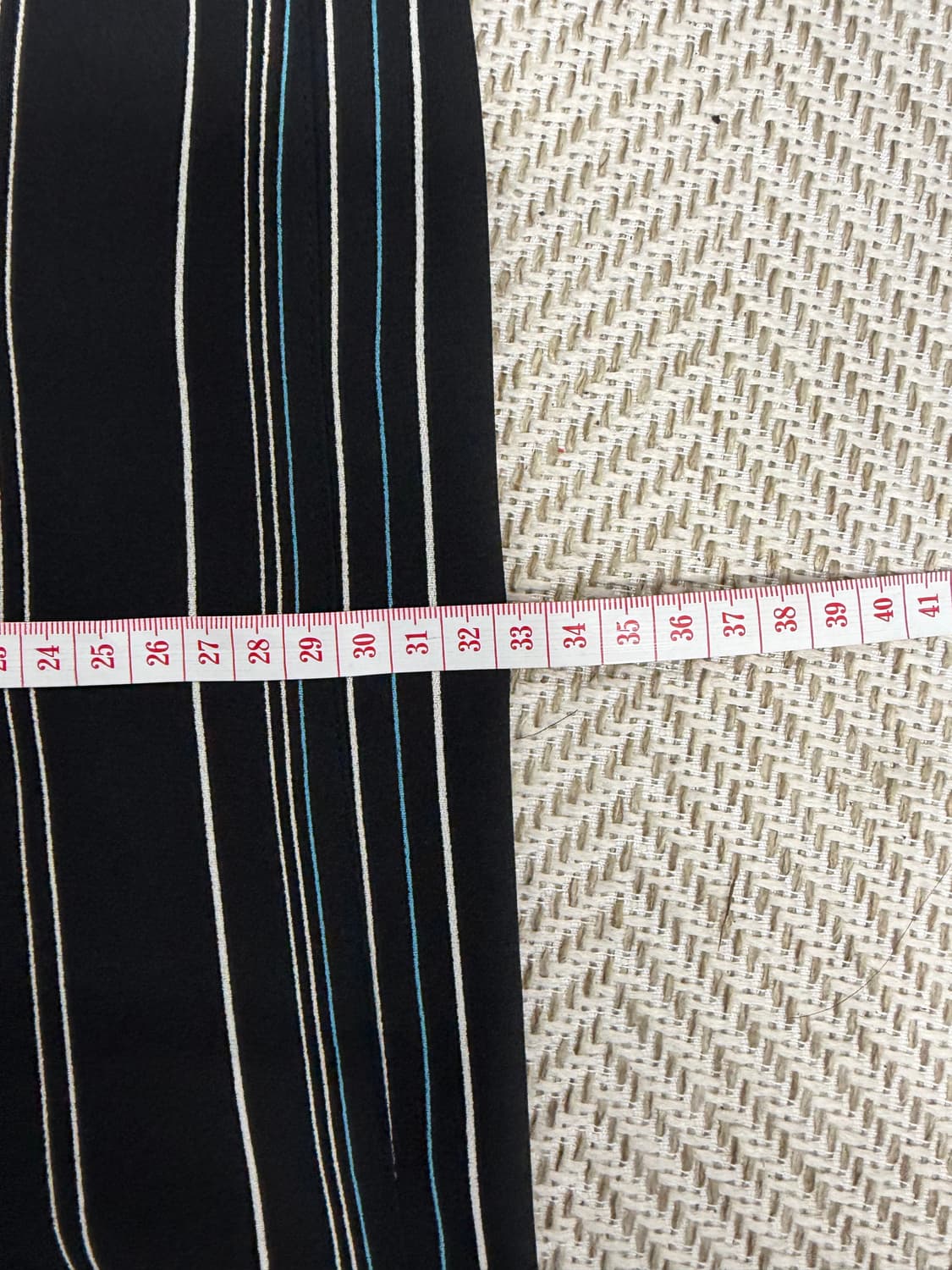 새제품) 잇미샤 스트라이프 블랙 슬랙스 와이드팬츠 76(28) 상품이미지9