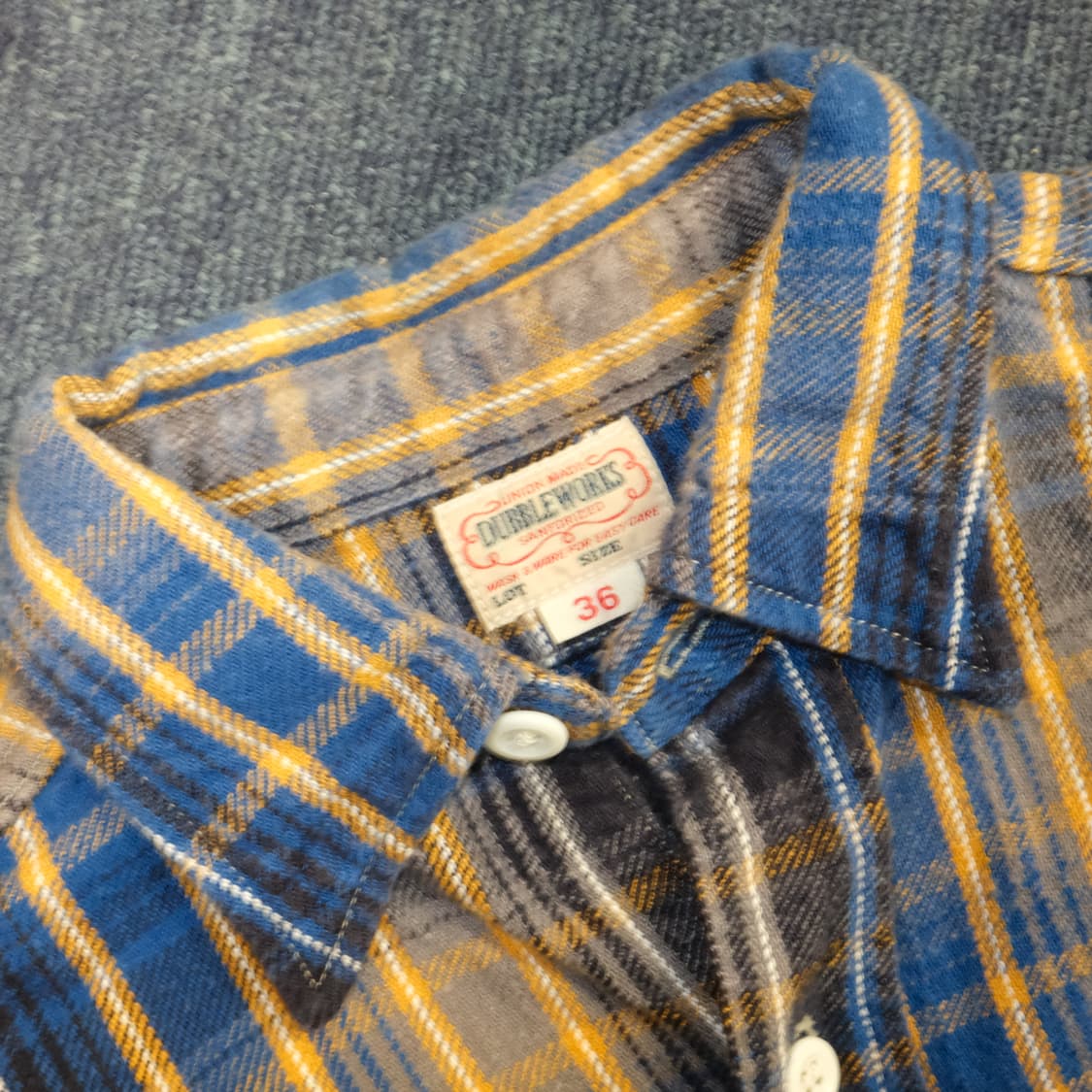 더블웍스 체크 워크셔츠 상품이미지2