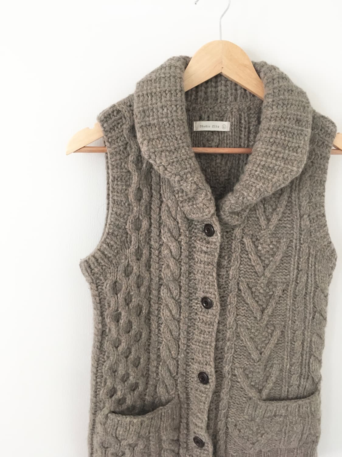 cable wool vest  상품이미지4