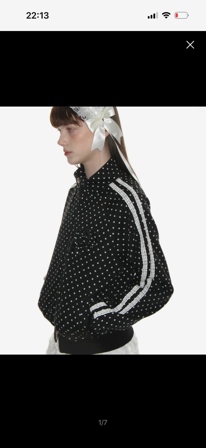 크랭크 로즈 도트 자켓 블랙 상품이미지1