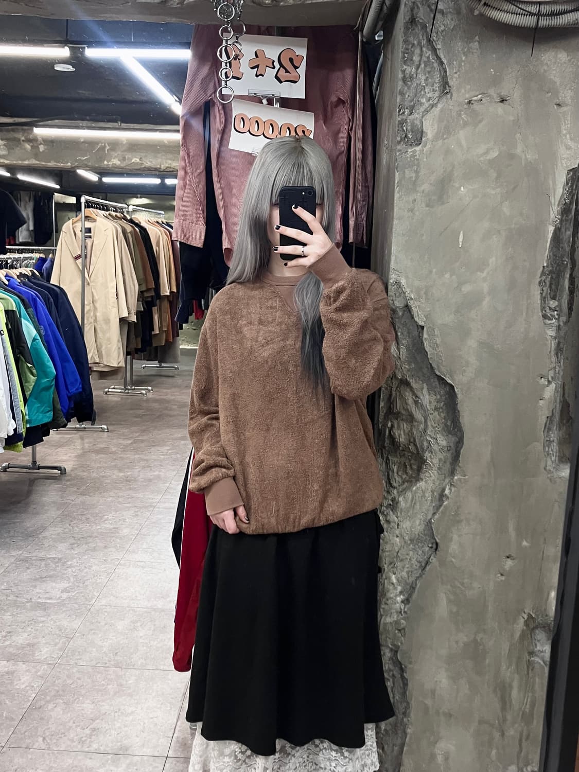 프리즘웍스 니트 브라운 S #csz3291 상품이미지2