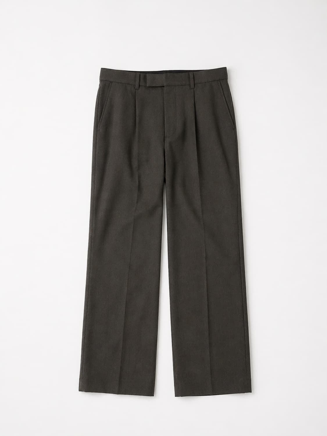 무신사 스탠다드 와이드 핀턱 차콜브라운(카키)슬랙스 (새상품급 31) 상품이미지5