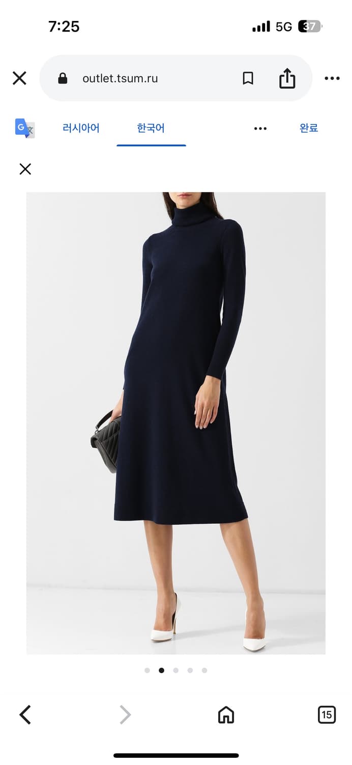 로로피아나 캐시미어100% 여성 원피스 터틀넥 상품이미지7