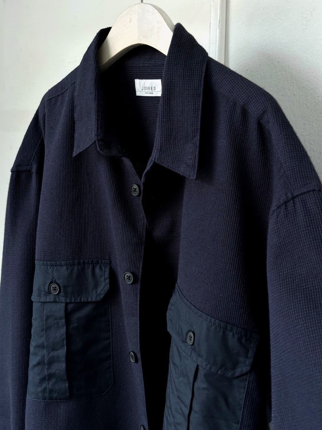 Cotton woven design panel pocket work sh 상품이미지1