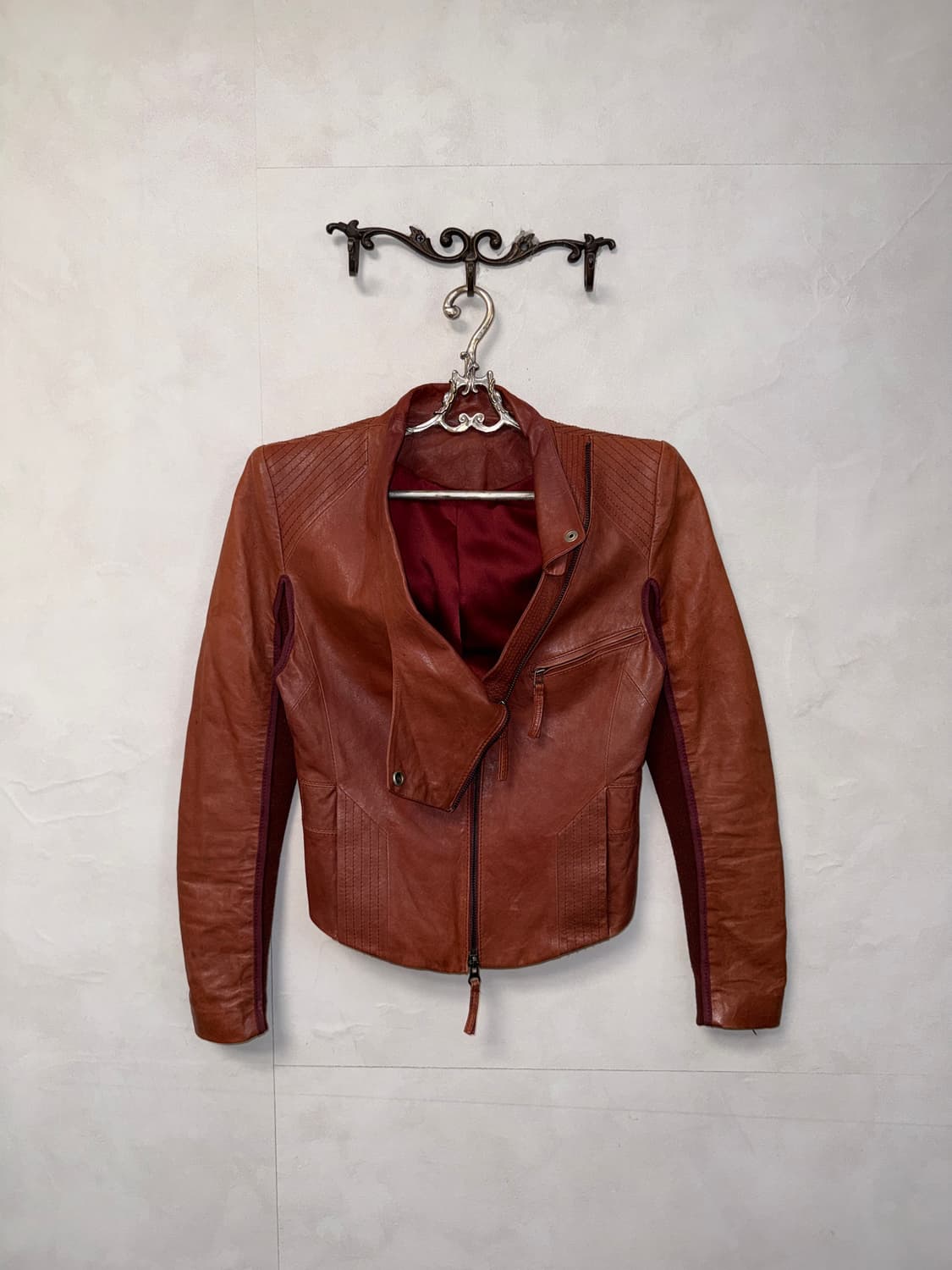 Brick orange red lamb skin two ways jk 상품이미지2