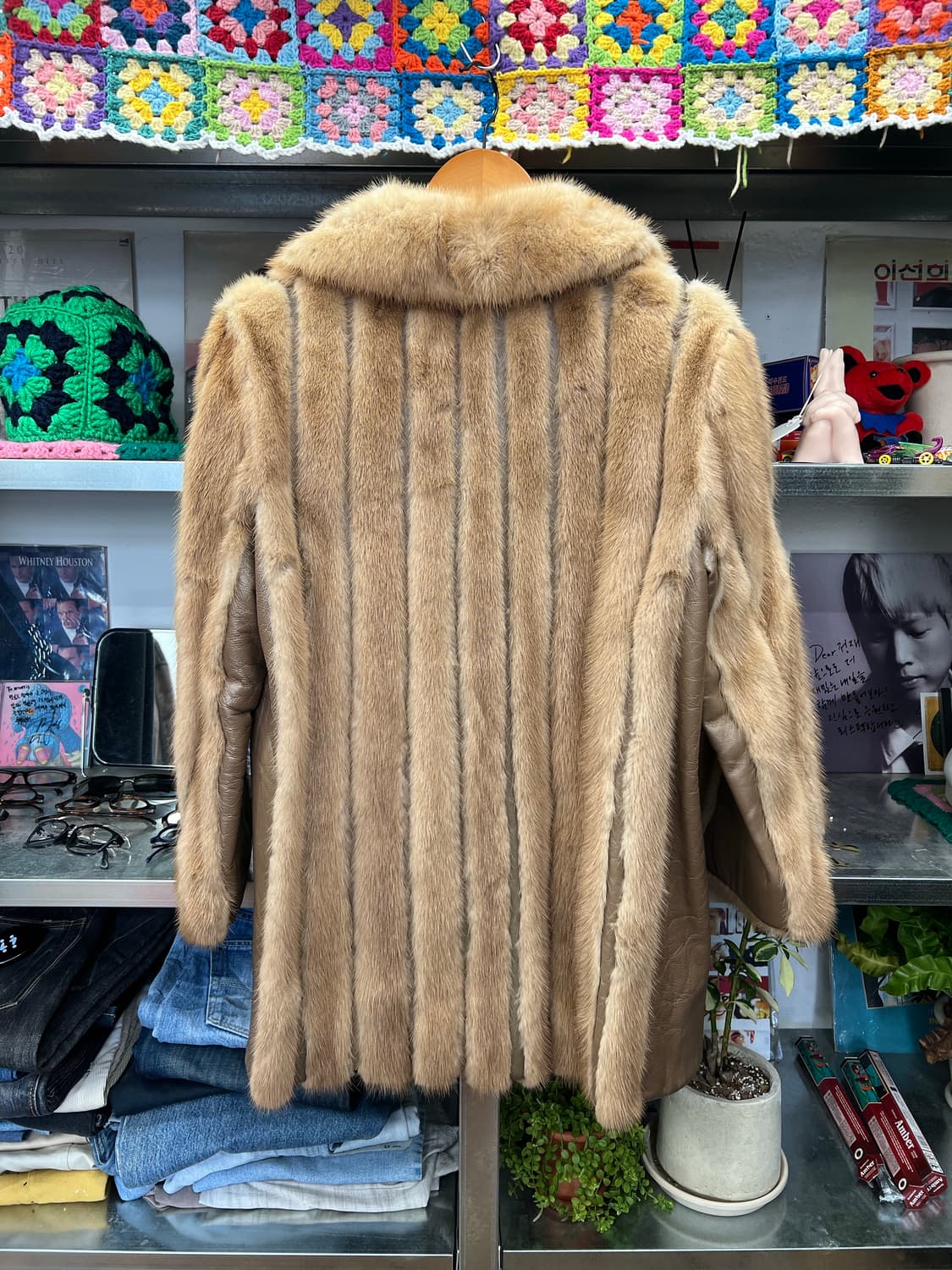 Vintage Mink Fur Jacket with Leather Pan 상품이미지2