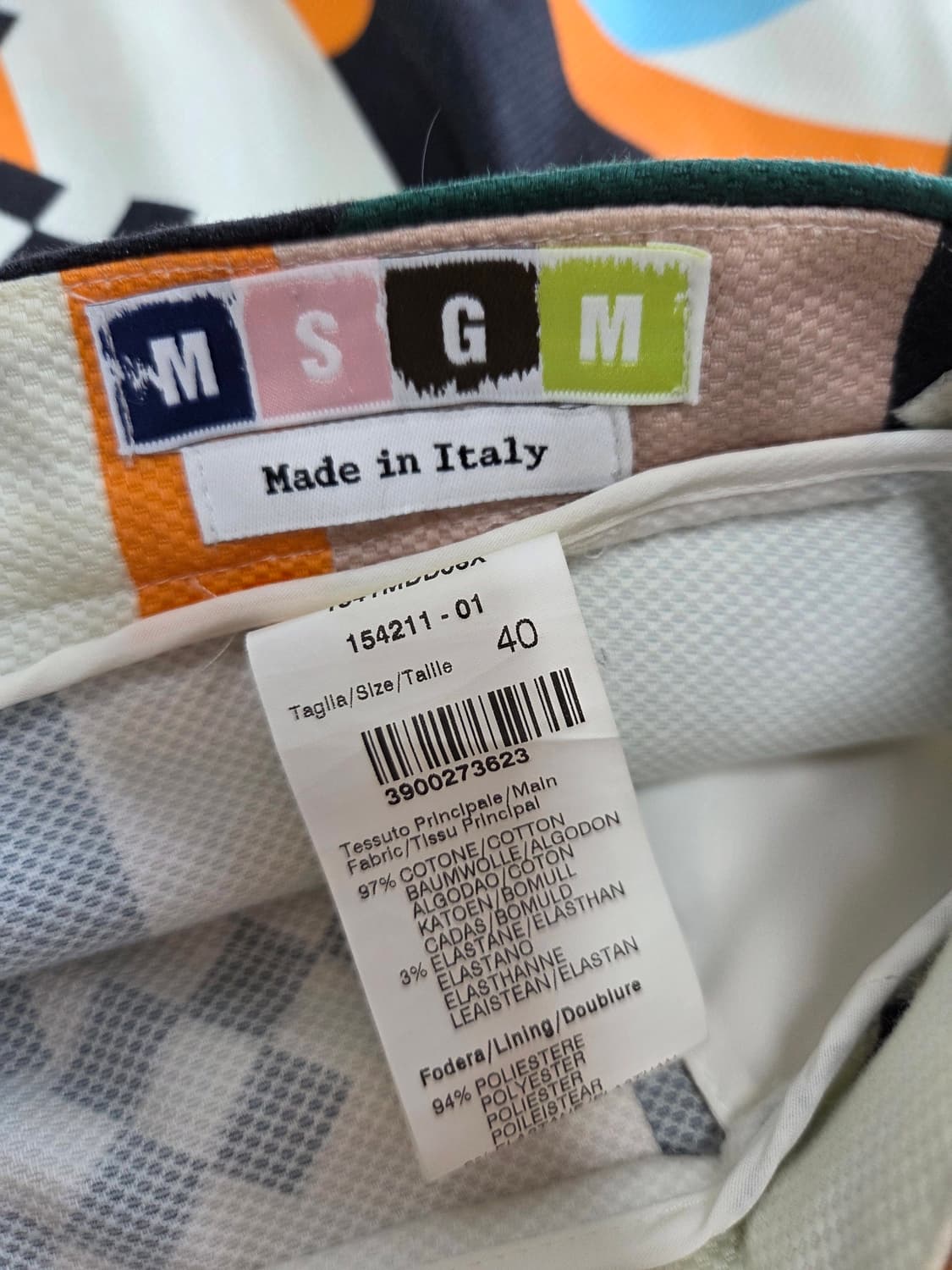 MSGM 하이웨스트 스커트 40 상품이미지3