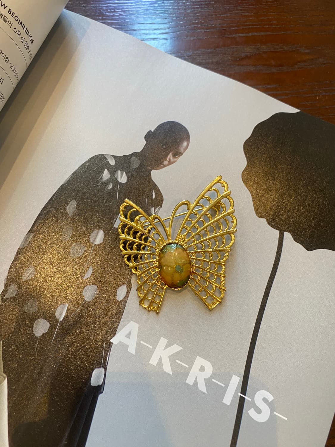 주인장추천 나비 골드 브로치 모리 키치 에스닉 오리엔탈 무드 상품이미지6