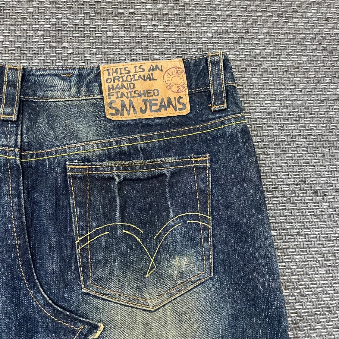 (28) 빈티지 진청 워싱 데님 미디 스커트 상품이미지5